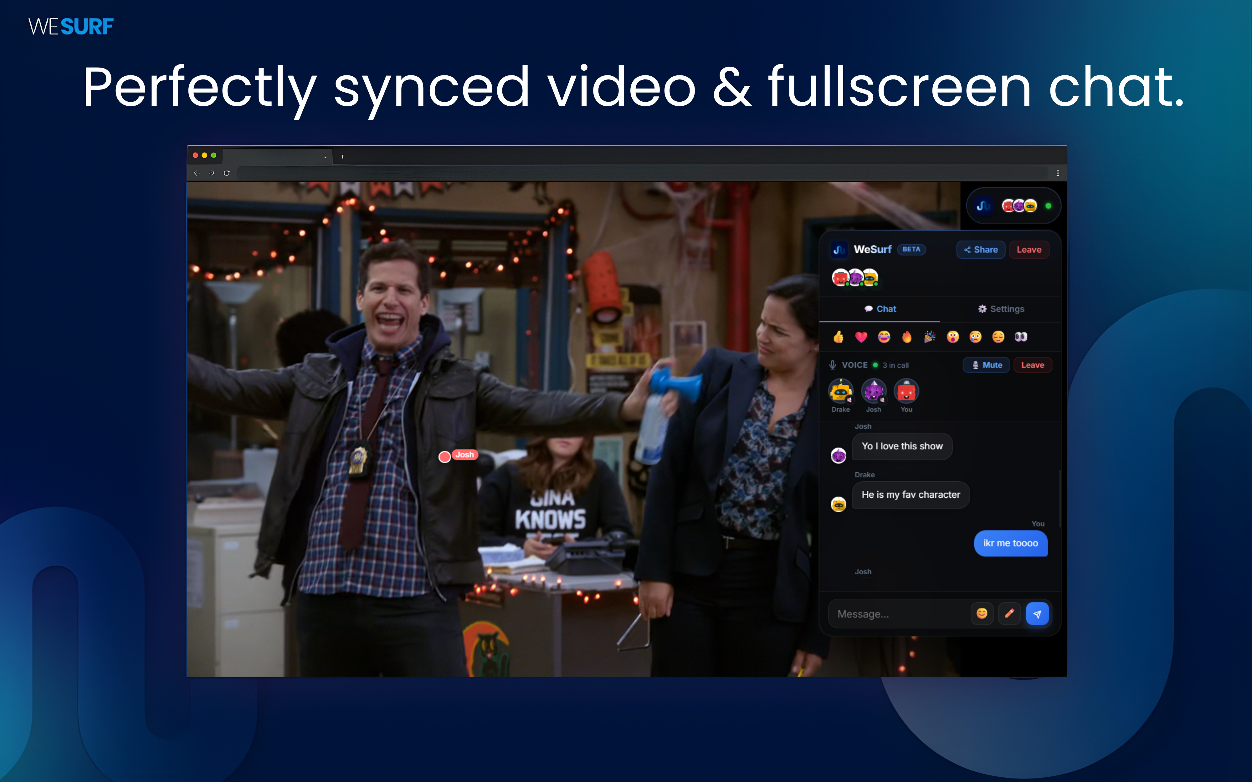 Perfectly synced video playback with WeSurf on Netflix